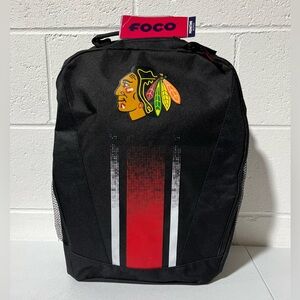 NHL FOCO USA Chicago Blackhawks Backpack NWT Black